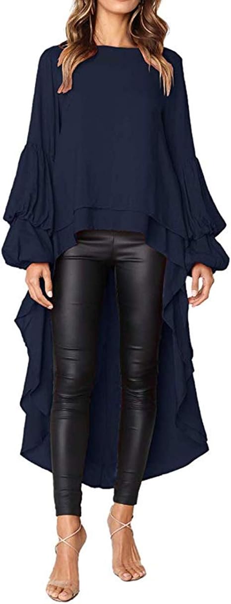 Long Sleeve High Low Lace Plus Size Top-in Blouses & Shirts from Women's Clothing on Aliexpress 