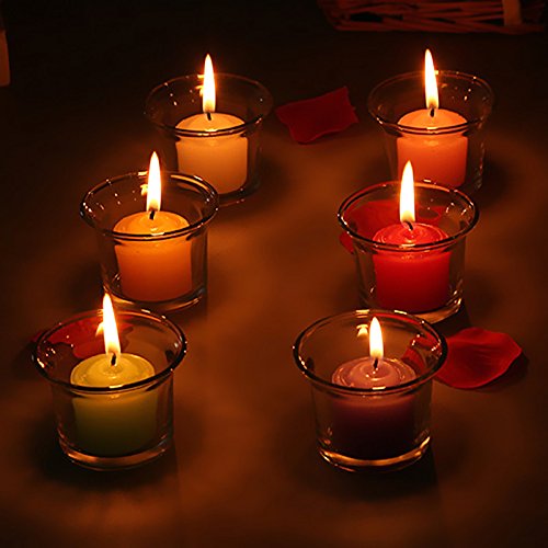 Clear Chunky Glass Lip Votive Candle Holders Tealight Votive Cups for