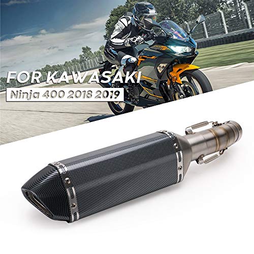 Motorcycle Slip on Exhaust full system With Muffler Fit For Kawasaki ninja 400 ninja400 Z400 2018 2019 middle pipe with exhaust
