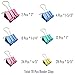 235 Pack Binder Clips, Paper Clips, Rubber Bands, Push Pins - 19mm 25mm 32mm Paper Clamps Paper Binder Clips Metal Fold Back Clips with Box Assorted Colors
