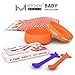 M KITCHEN WORLD Baby Bowl & Divided Plate with Stay Put Extra Suction - Orange