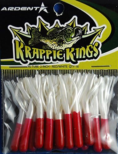 Krappie Kings Crappie/Panfish Jig Tube, Red/White, 2"