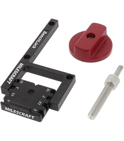 Milescraft 4022 TrackLock – Clamp Base For T-Tracks – Includes 4 T-Bolt Sizes – Heavy Duty, Non-Marring