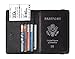 Travelambo Passport Wallet Passport Holder Cover Case Leather Travel Wallet Rfid Blocking for Men Women（Black CH black）