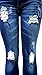 S-OK Juniors Womens Blue Skinny Denim Jeans Destroy Ripped Distressed Pants