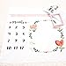 Baby Monthly Milestone Blanket, Photography Backdrop with Headband for Newborn Boy Girl, Infant Newborn Baby Swaddling Month Blanket for Photography New Mom Baby Shower Gifts
