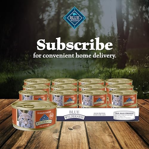 BLUE BUFFALO WILDERNESS NATURAL HIGH-PROTEIN GRAIN-FREE WET FOOD FOR ADULT CATS, TURKEY PATÉ, 5.5-OZ. CANS, 24 COUNT
