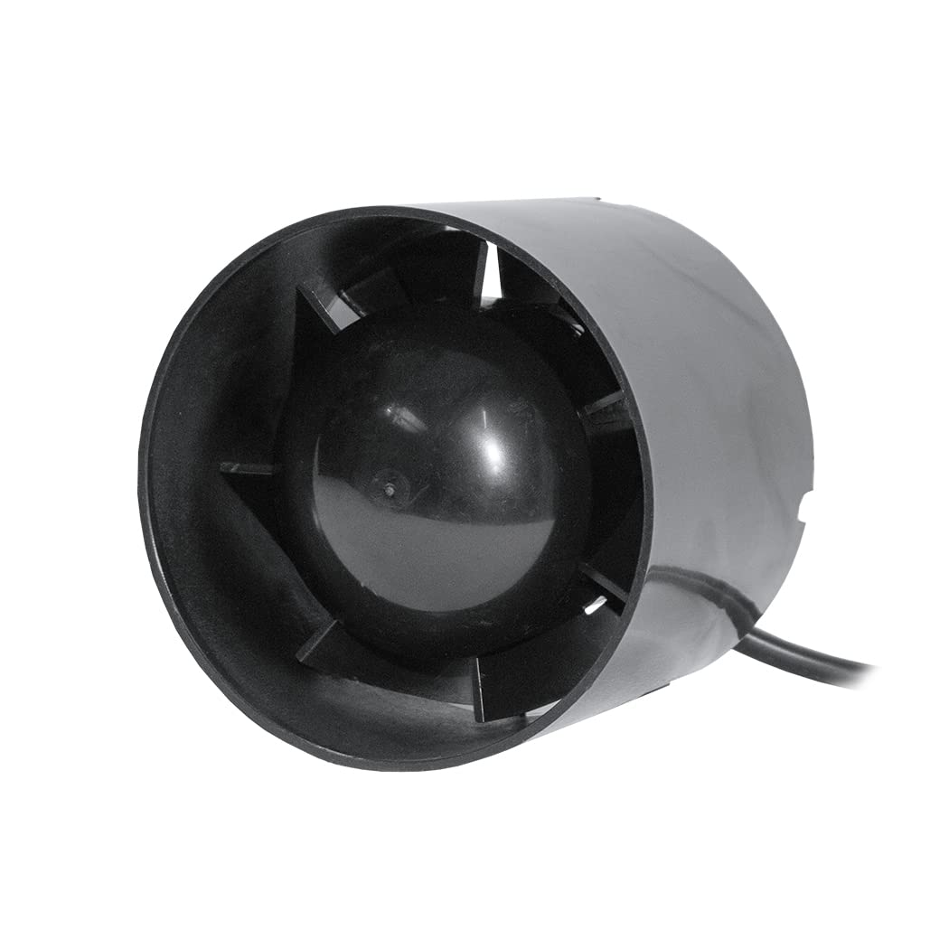 RAM Inline Exhaust Fan - 100mm (4") - 80m³/hr, Black