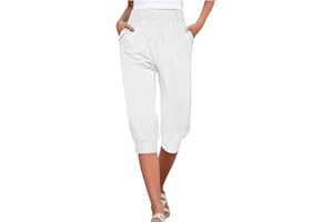 APIVOE Capri Joggers for Women Summer Lightweight Capri Sweatpants High Waist Plus Size Capris Casual Drawstring Capri Pants