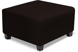 NeColorLife Oversized Square Ottoman Cover,Stretch Ottoman Slipcover,Thick Storage Ottoman Cover,Foot Stool Cover with Elasti