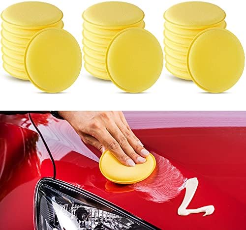 5 Pack Microfiber Foam Sponge Applicator Pads – 5 Inch – Car Waxing & Polishing