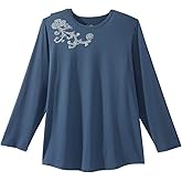 Women’s Open-Back Adaptive Long Sleeve Embellished Top