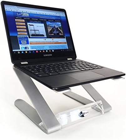LapWorks Zen Rise Notebook Stand, The Ergonomic & Stylish Aluminum Desktop Riser