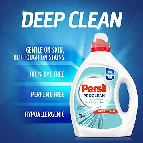 Persil Laundry Detergent Liquid, Free and Sensitive, Unscented and