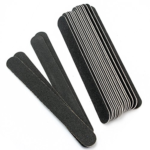 20Pcs Useful Double Sided Black Sanding Nail Files Professional Manicure Tool