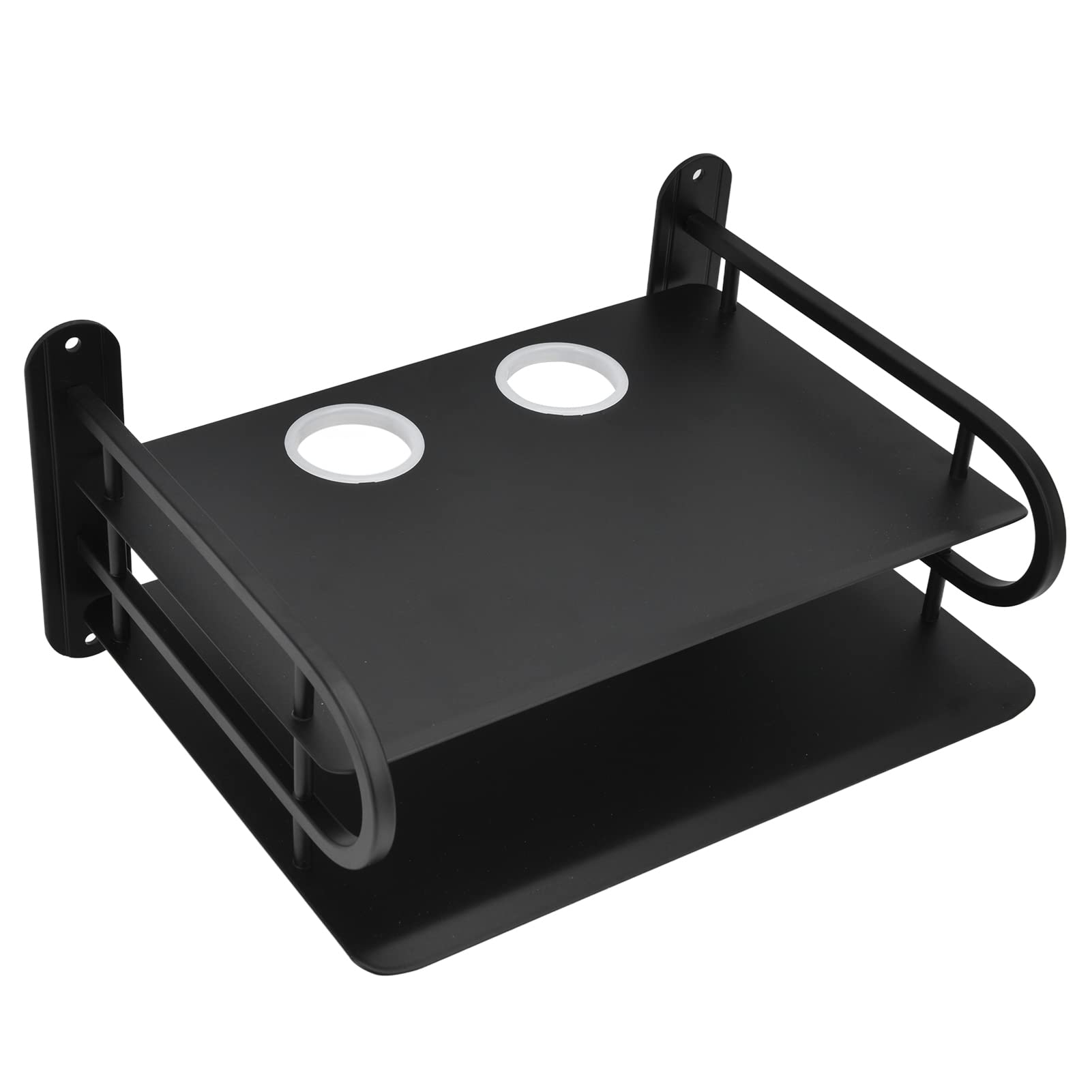 Septpenta Double Layer Floating Wall Mount, Dual Wireless Wifi Router Storage Box, TV Box Storage Rack Wall Mount for Bedroom Living Room Can Be Used for Router Modem DVD