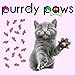 Purrdy Paws Soft Nail Caps for Cat Claws Pink Glitter Large