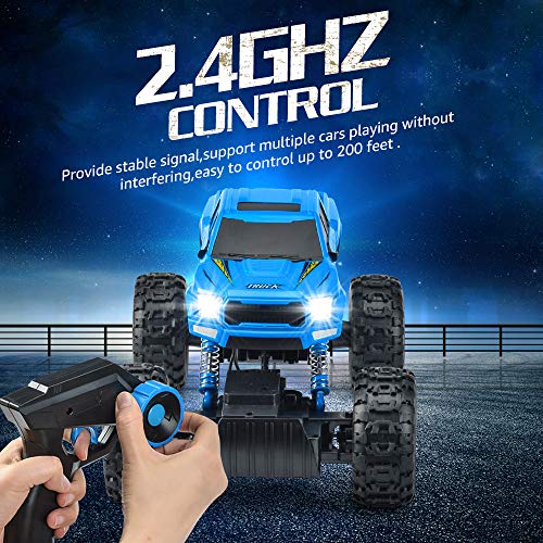 Double E RC Truck 2019 Updated 1/12 Scale Remote Control Car for All Adults & Kids Off Road RC Trucks Blue