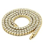 Mens & Lady Gold Tone Tennis Iced Out 20