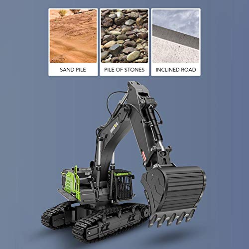 ZJM 1.14 RC Alloy Bagger, 4 in 1 22 Kanal Große RC Raupenbagger Bulldozer Simulation Technik Fahrzeugmodell Spielzeug… – Bild 6