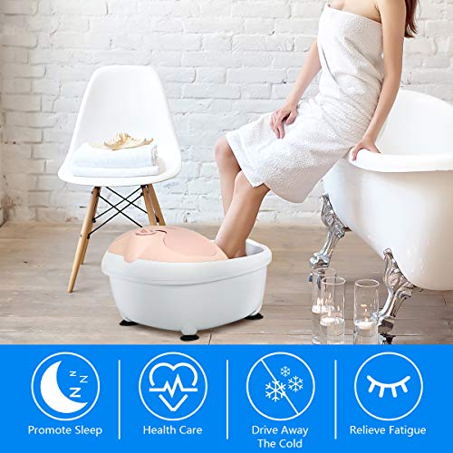 Giantex Foot Bath Massager Spa, Warm Heat Bubbles 4Head Electric