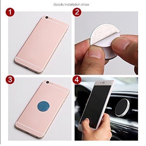 Phone Holder for Car Air Vent Mount Universal Mini Magnetic Stand (Golden)