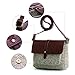 ECOSUSI Women Shoulder Crossbody Bag Flap-over Vintage Handbag Purse with Back Pocket, Brown