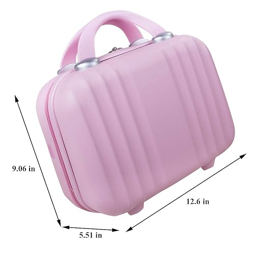 Exttlliy Mini Hard Shell Hard Travel Luggage Cosmetic Case, Small
