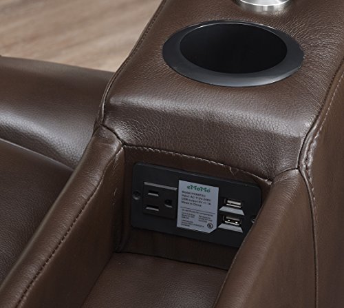 Pulaski 1985-178-125 Power Home Theatre Recliner 38.0" L X 39.5" W X 43.0" H Chocolate Brown