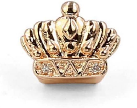 TSANLY New Custom Fit 14k Gold Plated Single Crown Teeth Grillz Caps Top & Bottom Grill Set + Storage Case