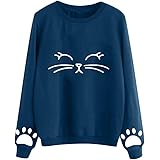 Sweat-shirt Femme Rayé Automne 2024 - Manches Longues, Col Rond - Matière Douce (Viscose, Polyester, Élasthanne)