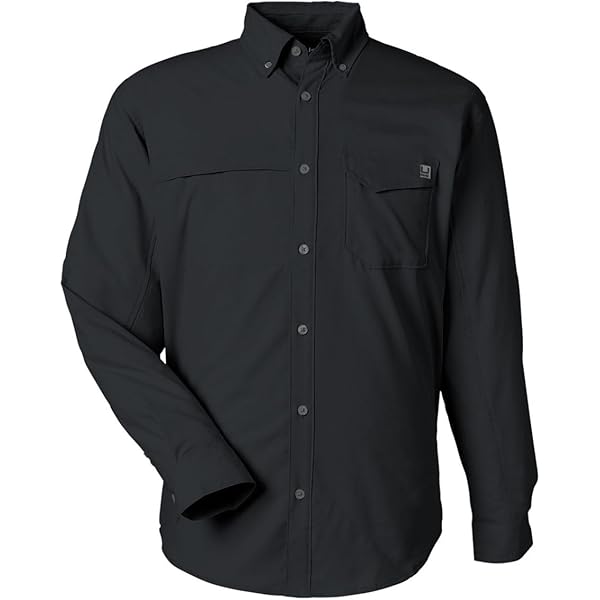 Chemise de pêche Huk homme bleu moyen poursuite standard manches