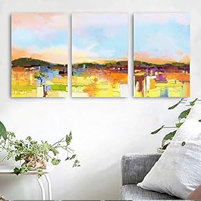 signwin 3 Piece Canvas Wall Art Abstract Forest...