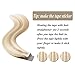 Rooted Tape In Human Hair Extensions 14inch Highlighted Ash Blonde mixed Bleach Blonde #18-613 Long Straight Seamless Skin Weft Hair Invisible Double Sided Tape 20pcs 40g+10pcs Replacement Tapes