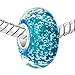 CharmSStory Aquamarine Blue Bubbles Murano Glass Charms Beads For Bracelets