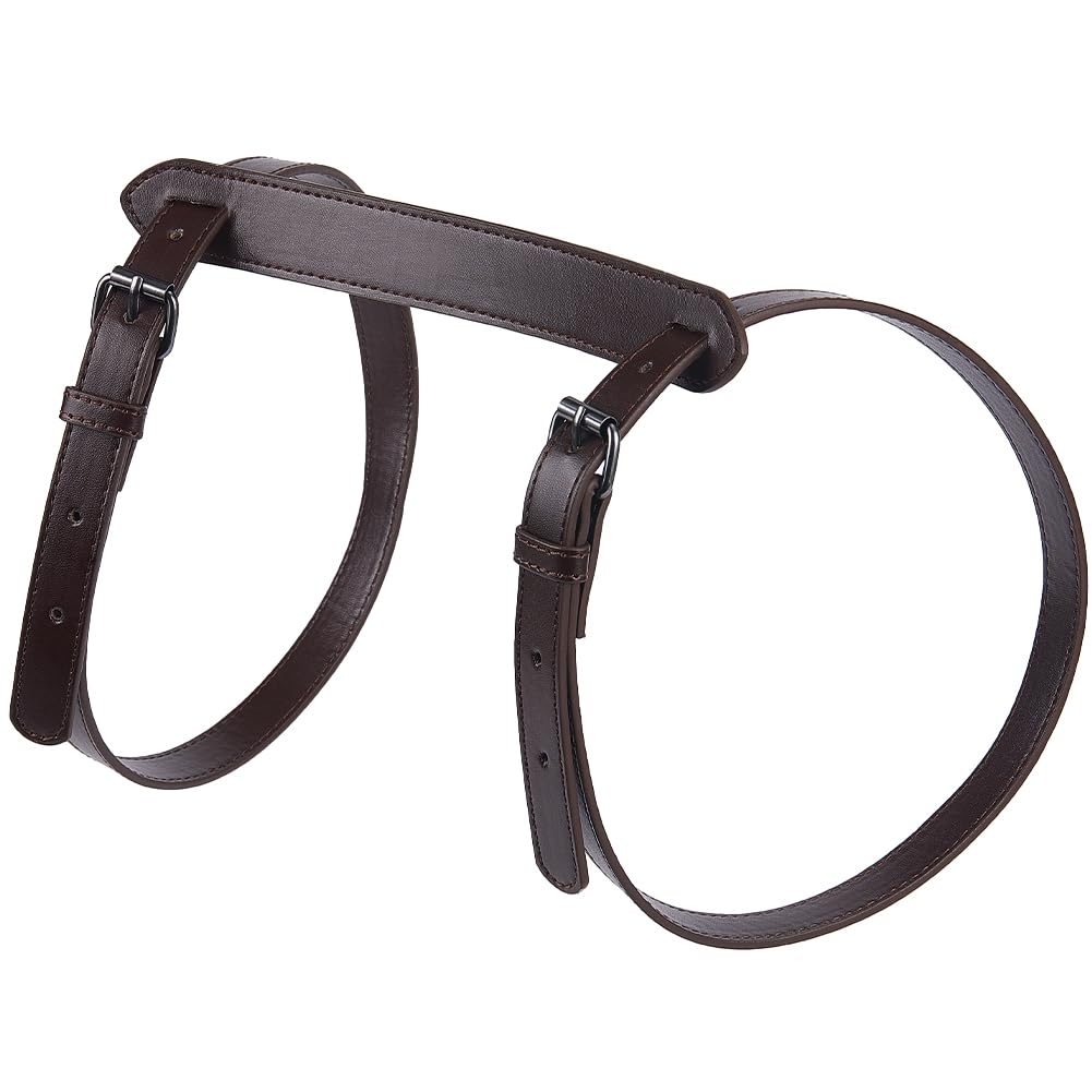 GORGECRAFT Picnic Blanket Carry Strap Outdoor Leather Portable Handle Belt Carrier Motorcycle Bedroll Straps Holder Adjustable for Camping Travel Rug Yoga Exercise Mat Carpet Home Blanket