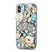 iPhone X Case, iPhone Xs Case, Mavis's Diary Full Edge Protective Plastic Case 3D Handmade Crystal Clear Bling Diamonds Shiny Colorful Rhinestone Blue Crown Pumpkin Car High-Heeled Hard PC Cover