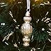 glasburg Mercury Glass Christmas Drop Finial Ornaments Antique Silver(9 Ornaments)