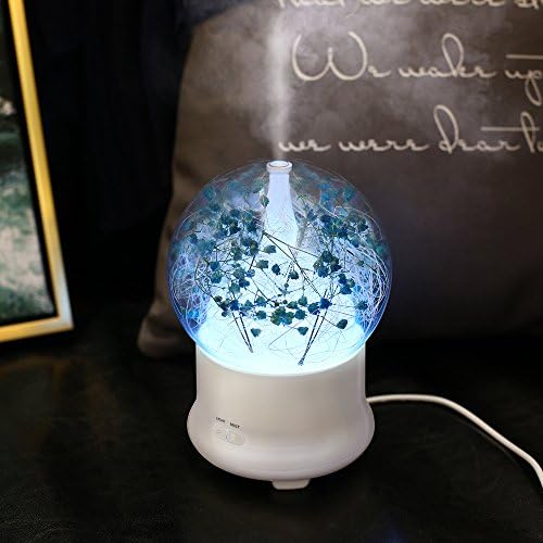 IVLWE 100ml Preserved Flower Aroma Diffuser, Essential Oil Diffuser for Aromatherapy, Ultrasonic Mist Humidifier with Multi-Color Light and Auto Shut-Off Adjustable Mist Levels for Home, Office or Spa