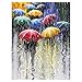 Diamond Painting Kits , 5D DIY Diamond Painting by Number Kits，Diamond Art for Adult Wall Decor,The Pedestrians in The rain(30X40CM/12X16inch)