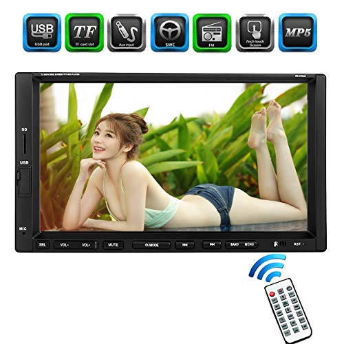 Ezonetronics 7-inch Indash Double DIN Touch Screen Car Player Car Stereo with Bluetooth USB SD Mp3 MP4 Radio for Universal(No DVD) CW9301