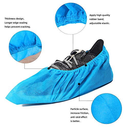 Shoe cover non-woven disposable (17.6oz) 100Pack (50 pairs) disposable waterproof, dustproof, antiskid and pollution… - Image 2