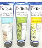Dr. Teal's Pure Epsom Salt Body Lotion Combo Pack, Detoxify & Energize + Releive & Soften + Comfort & Calm, 10 OZ Per Tube