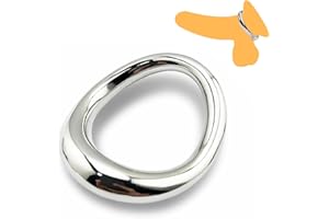 Gobuying Arc Ring Stainless Steel Penis Lock Cock Ring Set Man Metal for Delay Ejaculation Penis Ring Ball Stretcher Erection