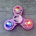 Zehui Metal Fidget Spinner, LED Light Tri Hand Spinning Finger Toy,Hand Spinners Stocking Stuffer for ADHD Relieves Anxiety and Boredom Rose Glod