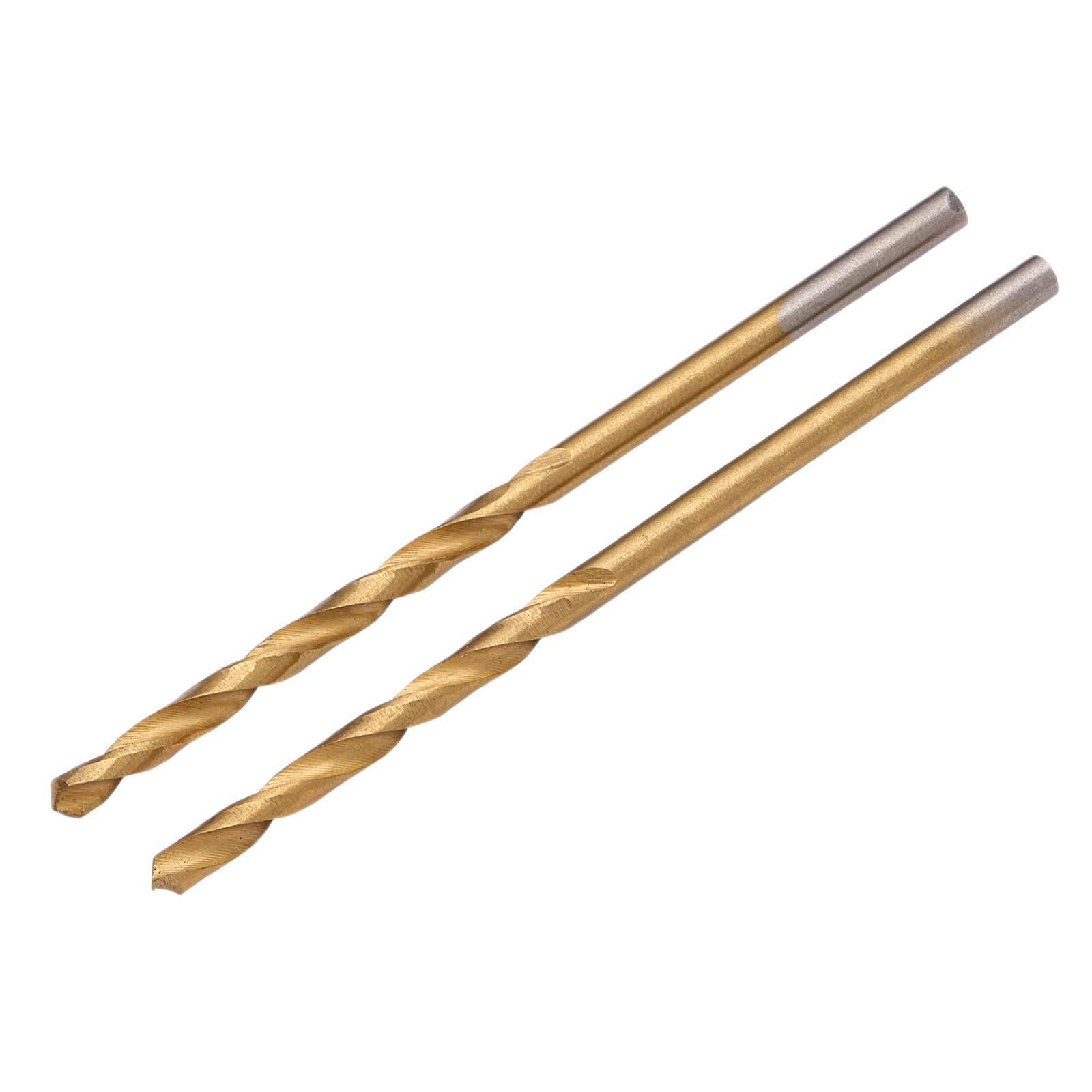 Draper 2pcs HSS Titanium Nitride Coated Drill Bit, 1.0mm x 34mm - 08855 - for Steel, Non-Ferrous Metals, Wood and Hard Plastic