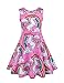 Unicorn Gifts for Girls, Pink Unicorn Rainbow Printed Sundress for Girls Birthday Party Supplies 6-7Years