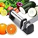 Knife Sharpener,Flytt 2 Stage Professional Manual Kitchen Knife Sharpener with Coarse and Fine Sharpening System for Steel Knives,Black