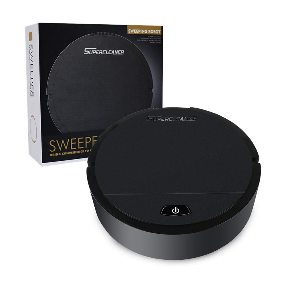 [por Yinsoouli] Robot Aspirador Smart Cleaning Robot Auto Robotic Vacuum Dry Mopping Cleaner Bueno para el pelo de mascotas, alfombras, pisos duros: ...