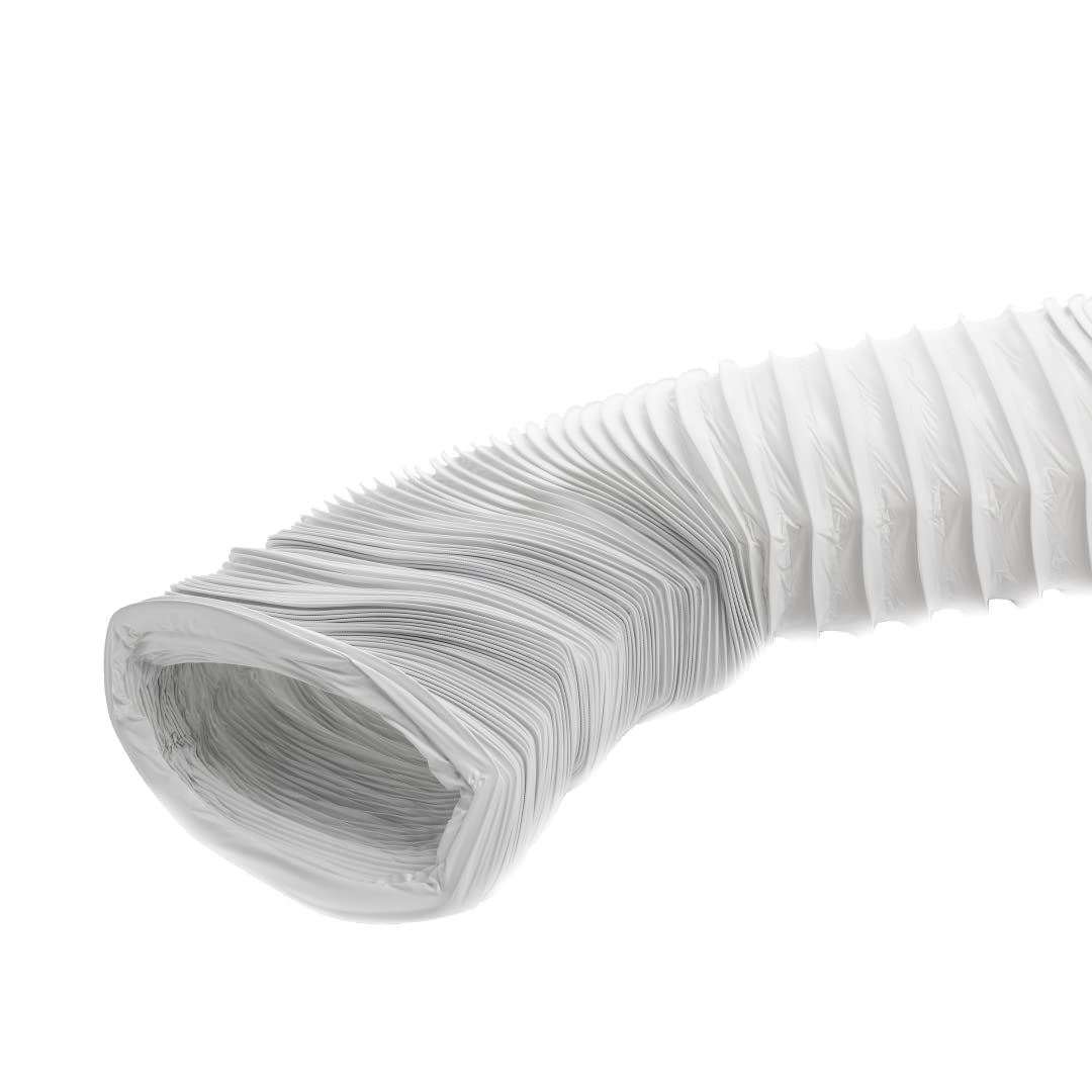 Europlast FV25-3 220x55mm (9x2 inch) x 3 metre - PVC Flexi Hose - White Universal Tumble Dryer - Cooker Hood - Extractor Fan - Air Conditioner Hose — image 1
